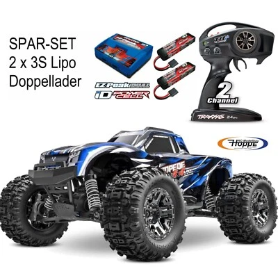 TRAXXAS#Stampede 4x4 VXL Blau RTR + 2x 3S 5000 mAh Akku und doppel Lader Traxxas - Bild 1 von 4