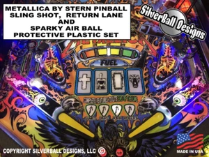 Juego de pinball de plástico transparente protector transparente de tiro, carril de retorno de Metallica - Imagen 1 de 5