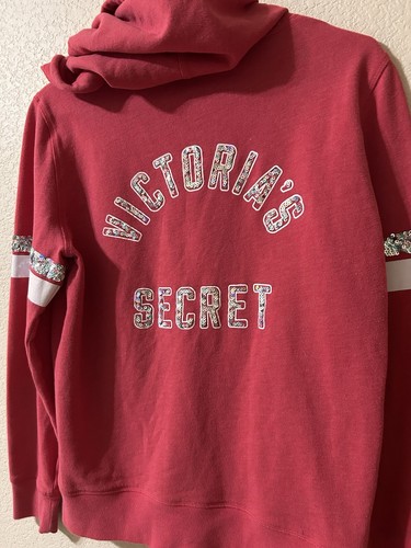 UNDERCOVER Felpa con cappuccio media Victoria’s Secret Supermodel Essentials Y2K paillettes ali d'angelo