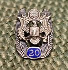 Vietnam Era 20 Years Goverment Service Army, Navy, Air Force Sterling Silver Pin