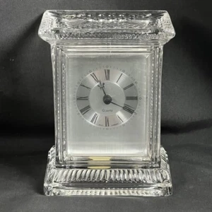 Vtg 1987 Godinger Clock Hechinger Full Lead Crystal Quartz Made In West Germany - Picture 1 of 9