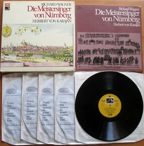 SLS 957 Wagner Die Meistersinger Von Nurnberg Karajan 5xLP EXCELLENT EMI Box Set - Picture 1 of 5