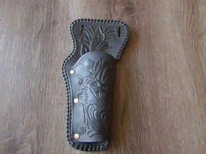 VINTAGE BLACK HORSE  GUN BELT HOLSTER  9 1/4  INCH LONG - Picture 1 of 2