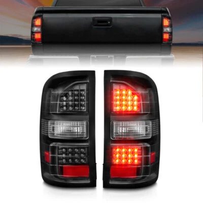 ANZO 2014-2018 GMC Sierra LED Tail Lights Black Housing Clear Lens Foto 1 de 4