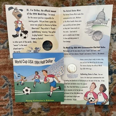 1994-D World Cup USA Soccer Half Dollar Young Collectors US Mint OGP - Image 1 of 3