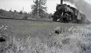 1953 CP Canadian Pacific Double-Header Locomotives - Vtg Railroad Negative - Picture 1 of 2