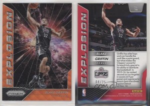 2016-17 Panini Prizm Explosion Orange Wave Prizm /25 Blake Griffin #16