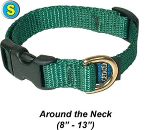 Dog/Pet Collar, Adj. Quick Release - Small 8-13" - PTC58AQR1 - Forest Green - Picture 1 of 2