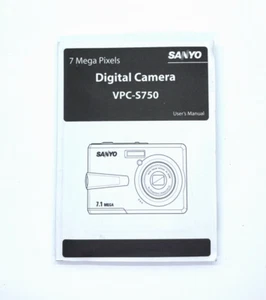 Sanyo VPC-S750 User Manual For Digital Camera, Manual Only - Picture 1 of 11