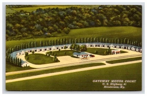 Postkarte: KY Gateway Motor Court, Cottages, Henderson, Kentucky - unbesendet - Bild 1 von 2