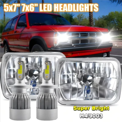 Par de faros LED altos/bajos secuenciales 7X6 5x7 pulgadas Chevy S10 Blazer 1982-1993 Foto 1 de 4