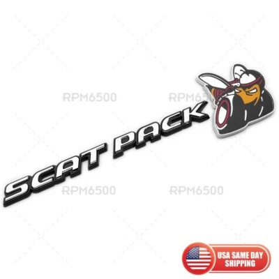 2020-2022 Dodge Challenger Scat Pack Angry Bee Rear Spoiler Emblem Nameplate OEM - Image 1 of 3