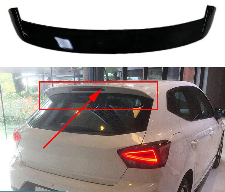 Cubierta de alerón de techo trasero negro brillante ABS nueva 1 pieza para Seat Ibiza 2012-2013 Foto 1 de 1