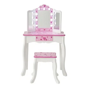Teamson Kids Little Princess Gisele Sweethearts Print Kids Vanity DAMAGED - Picture 1 of 10