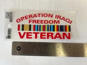 Calcomanía Operación Libertad Iraquí Veterano - Orgullosa Pegatina Servicio Militar, 3x5 Pulgadas - Imagen 1 de 1