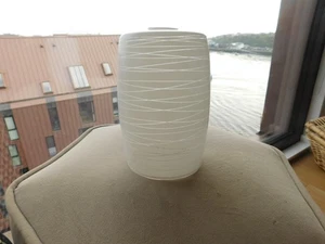 Vintage Glass Shade with Silver Coloured Stripes - Picture 1 of 4