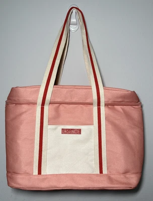 Bolso refrigerador costero L Space - Coral con bolsa de playa aislada de lona roja Bolso de almuerzo Foto 1 de 4