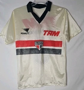 Vintage 90er Sao Paulo Penalyt Heim Fußball Trikot Football Shirt Elfmeter Herren Small - Bild 1 von 3