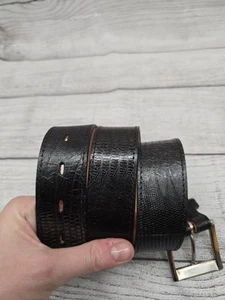 Justin Genuine Lizard Belt Size 34 Modep 252B - Picture 1 of 9