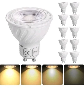 Dimmable GU10 LED Bulbs, 10 PACK-5W(50W Halogen Equivalent), Warm White 2700K, - Picture 1 of 7