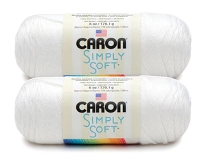 Bulk Buy Caron Simply Soft Yarn Solids 2-Pack White - Picture 1 of 2