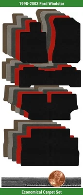 Набор ковриков Velourtex на заказ для 1998-2003 Ford Windstar (5 штук) #M4X - Изображение 1 из 4
