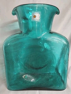 Blenko Rarität 60er Jahre Pfau 384 Trinkflasche, Doppelausgießer Krug  - Bild 1 von 7