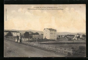 CPA St-Georges-D´Aurac, vue générale de la Gare - Picture 1 of 2