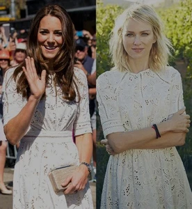 Vestido de día Zimmermann Roamer bordado marfil talla 0/AU 8 Kate Middleton 2014 raro - Imagen 1 de 21