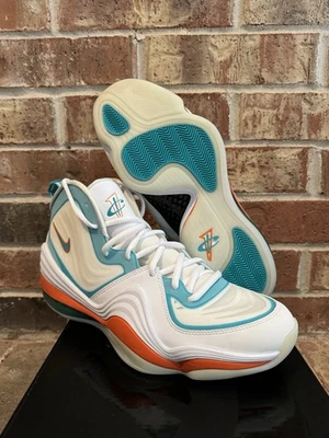 全新 10.5 Nike Penny 5 V Miami Dolphins 篮球鞋 Aqua CJ5396-100 男式 — 第 1/4 张图片