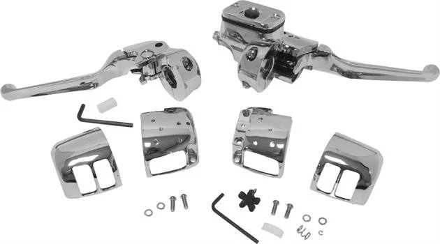 Controles de manillar de disco duro 9/16" sin interruptores cromados #26-095 Foto 1 de 1