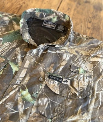 Camisa Winchester Botón Camuflada Talla 2XL Caza Ventilada Realtree Maderas Duras Malla Foto 1 de 4
