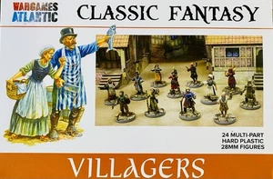 Wargames Atlantic Villagers • 1 Sprue • 6 Minis • 28mm Classic Fantasy - Foto 1 di 6