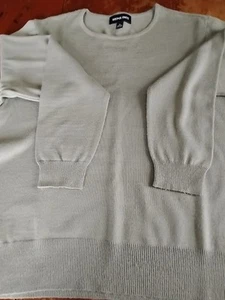 Kasper Knits Sz.XL Light Olive Green Round Neck Pullover Sweater - Picture 1 of 7