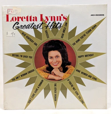 Loretta Lynn's Greatest Hits Vintage MCA Records 33 RPM Vinyl LP MCA-2341 SEALED - Imagem 1 de 2