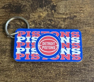 Vintage 90s Detroit Pistons Tag Express Plastic Keychain Souvenir Collectibles - Image 1 of 2