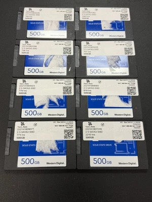 8x Western Digital 500GB WD Blue SA510 SSD 2.5 Solid State Drive WDS500G3B0A - Image 1 of 3
