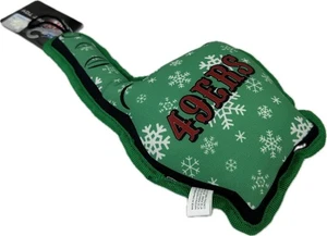 Pets First Green Snowflake NFL San Francisco 49ers #1 Fan Squeaker Toy for Dogs - Picture 1 of 2