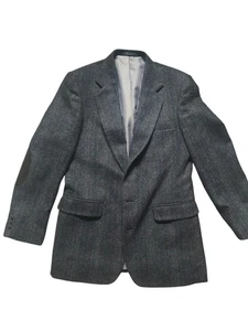 Blazer de tweed Haggar para hombre abrigo deportivo talla 40R mezcla de lana corpcore dinero antiguo gris - Imagen 1 de 7