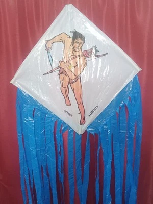 复古 TARZAN PLASTIC KITE 罕见彗星阿根廷 Barrilete Cometa 复古 — 第 1/4 张图片