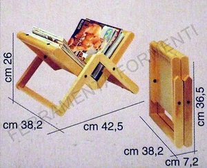 Porta riviste pieghevole in legno nero, Foppapedretti MAGAZINE  - Foto 1 di 1