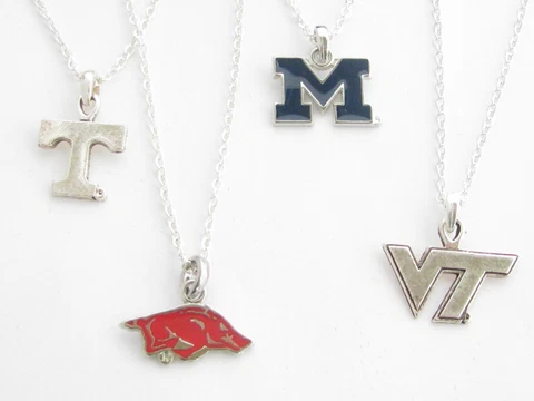 NCAA Collegiate Silver Chain Necklace Officially Licensed Jewelry ChooseTeam Cover
