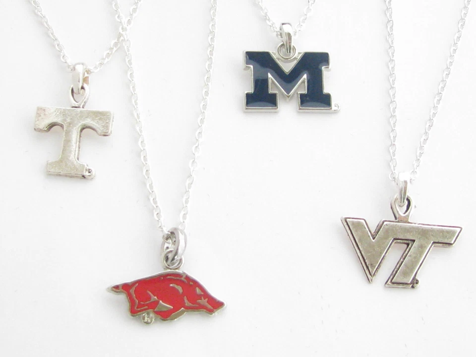 Collar de cadena de plata colegial de la NCAA joyería con licencia oficial ChooseTeam Foto 1 de 1