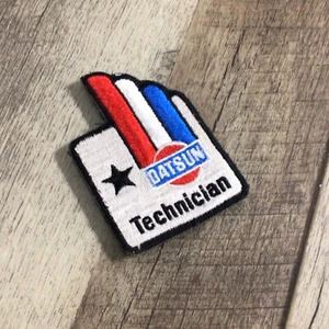 Vintage Datsun Technician Automobile Car Logo Patch Embroidered - Picture 1 of 5