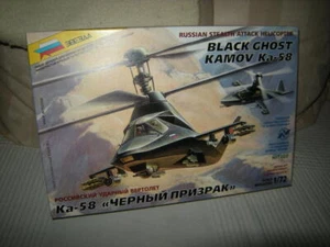 Helicóptero de ataque sigiloso ruso Zvezda 1:72 Black Ghost Kamov Ka-58 en embalaje original - Imagen 1 de 1