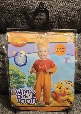 Size 12-18 Months Jumpsuit & Headpiece Halloween Costume Disney Winnie The Pooh - Image 1 of 4