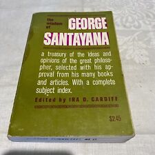 Rare George Santayana THE WISDOM OF GEORGE SANTAYANA 1st Edition 1964 Paperback