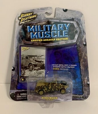 WWII GERMAN KUBELWAGEN   Military Muscle Ground Assault Johnny Lightning VW 181 - Image 1 of 3
