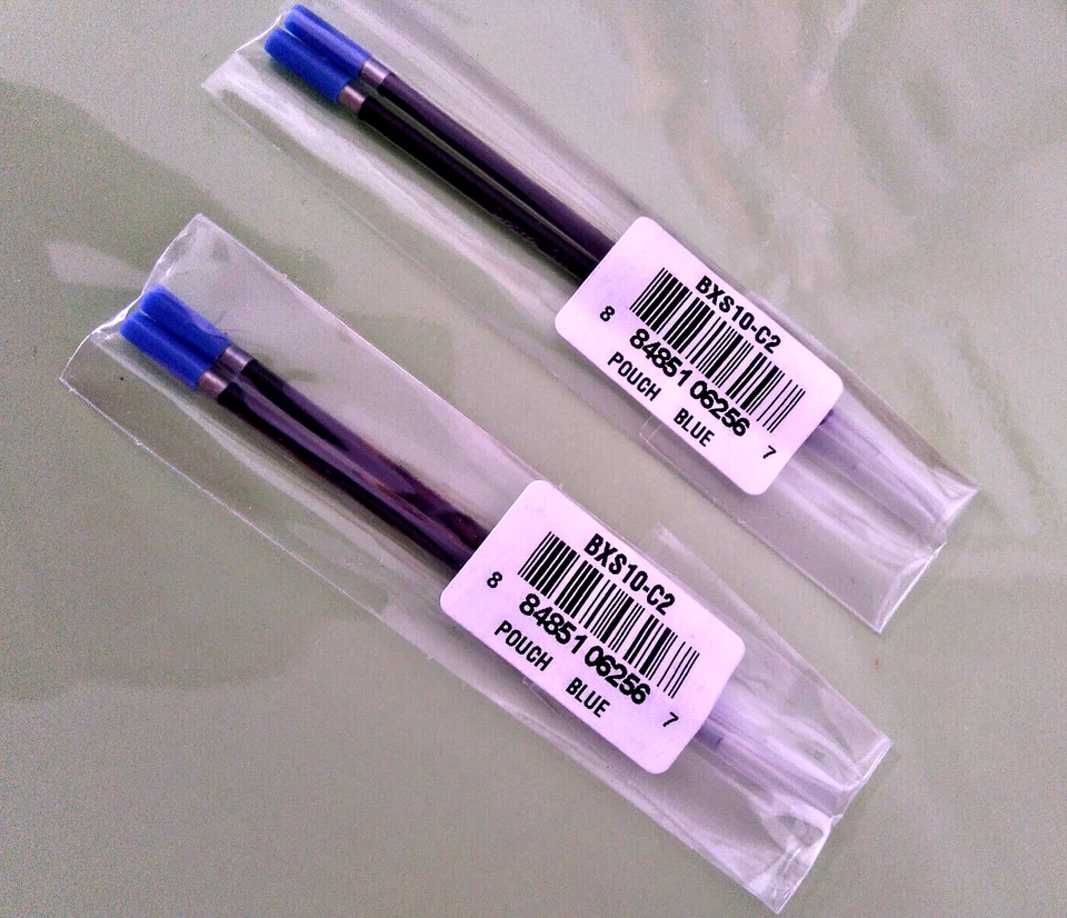 2 Pentel Kugelschreiberminen BXS10-C2  blau 10,2cm für Vierfarbkugelschreiber... - Bild 1 von 1