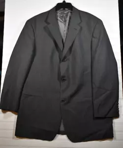 Hugo Boss Gray Wool Pinstripe 3 Button Blazer 46R - Picture 1 of 5